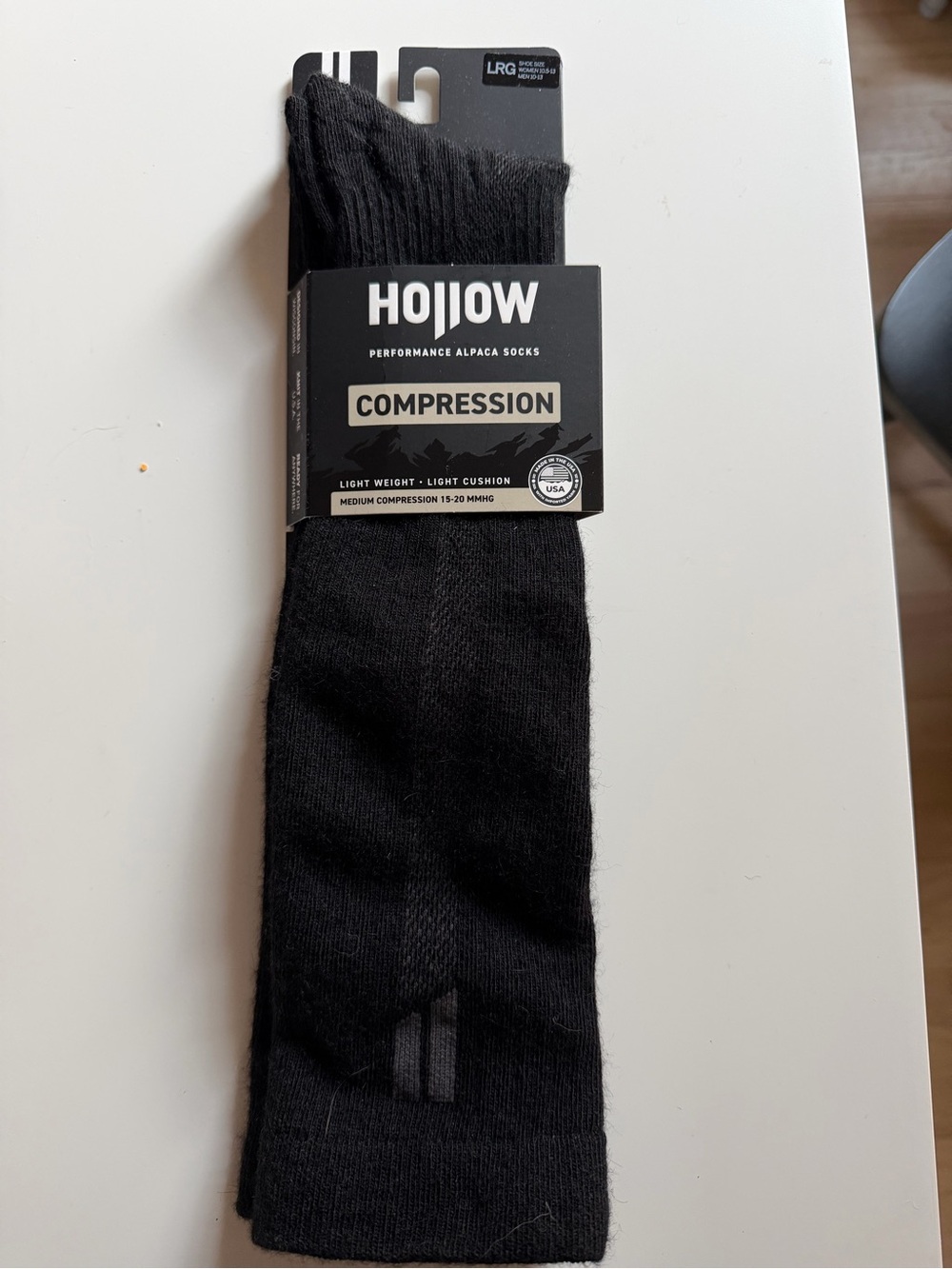 Hollow Performance Alpaca Compression Socks - Black